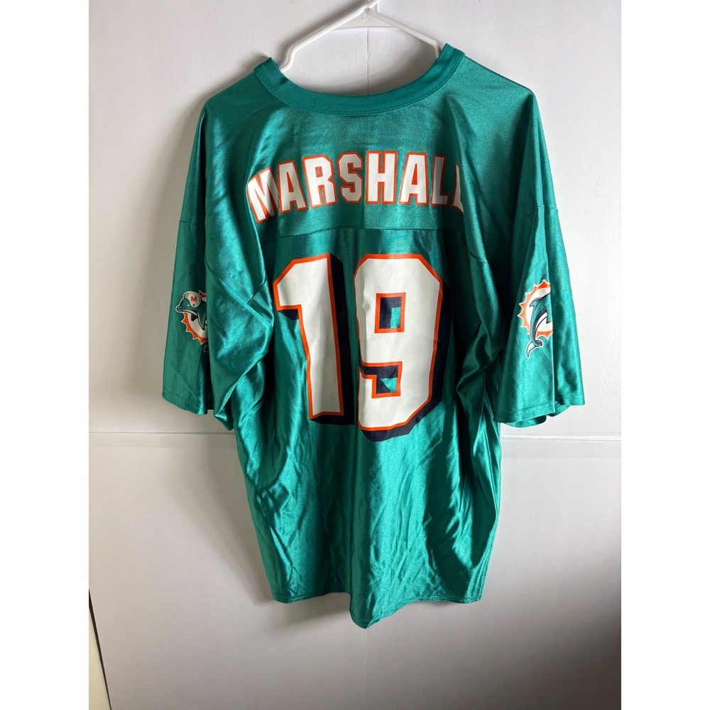 VTG NFL Team Miami Dolphins Brandon Marshall 19 Jersey Mens XL Teal 7042A